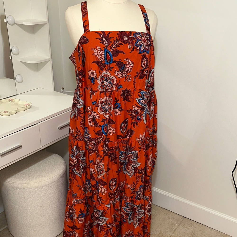 Rhode for Target Floral Orange Maxi Dress